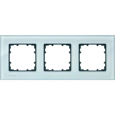 Siemens Rahmen 3-fach DELTA miro 5TG1203 | Glas kristallgrün | 232x90mm | Unterputz | horizontal & vertikal | IP20