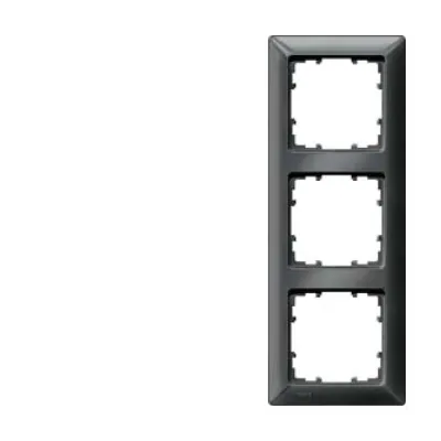 Siemens Abdeckrahmen 3-fach 5TG2553-6 | DELTA line | 222x80mm | Unterputz | Kunststoff glänzend | carbon metallic
