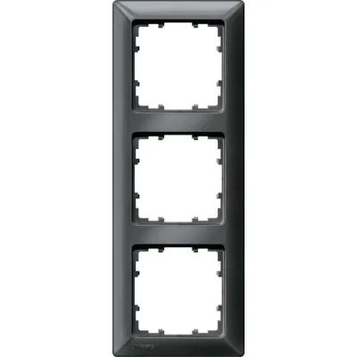 Siemens Abdeckrahmen 3-fach 5TG2553-6 | DELTA line | 222x80mm | Unterputz | Kunststoff glänzend | carbon metallic