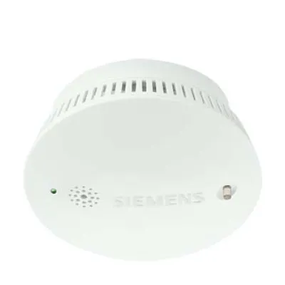 Siemens Rauchmelder 5TC1296 | 230V vernetzbar | VdS anerkannt | inkl. 9V Pufferbatterie | Testknopf | titanweiß