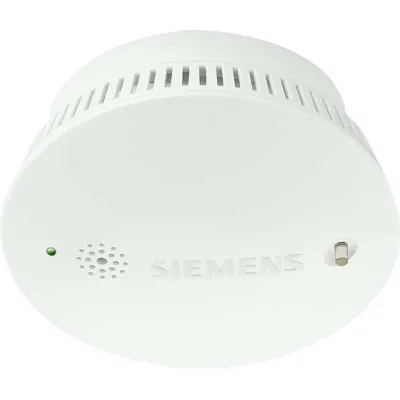 Siemens Rauchmelder 5TC1296 | 230V vernetzbar | VdS anerkannt | inkl. 9V Pufferbatterie | Testknopf | titanweiß