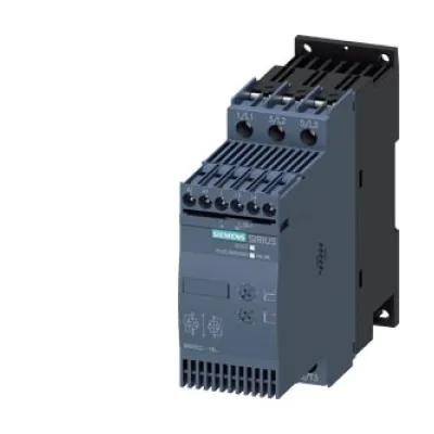 Siemens Sanftstarter 3RW3026-1BB14 | 25A | 11kW/400V | 200-480V AC | S0 | Schraubklemmen | Weiß