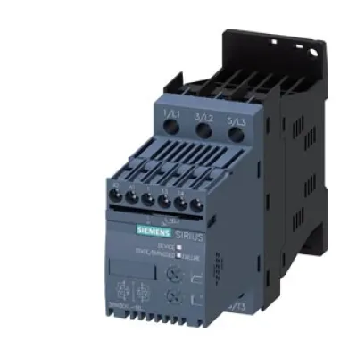 Siemens Sanftstarter 3RW3016-1BB14 | 200-480V | 9A | 4kW/400V | 2,2kW/230V | S00 | AC/DC 110-230V | Schraubklemmen