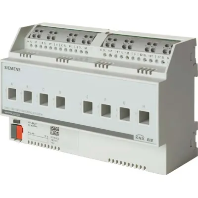 SIEMENS Schaltaktor 5WG1534-1DB51 KNX REG 8-fach | 20A | 3680W | C-Last | 8 Ausgänge | Edelstahl | IP20