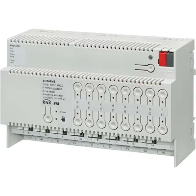 Siemens Schaltaktor N567/22 5WG1567-1AB22 | KNX REG 8TE | 16 Ausgänge 230V 10A | LED | Handbedienung | IP20