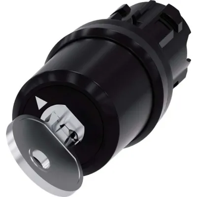 Siemens Schlüsselschalter 3SU1000-5BF01-0AA0 | SIRIUS ACT | 2 Schaltstellungen | 22mm | IP68 | Kunststoff | Silber