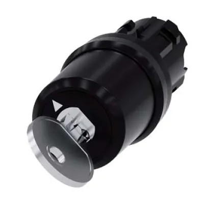 Siemens Schlüsselschalter 3SU1000-5BF01-0AA0 | SIRIUS ACT | 2 Schaltstellungen | 22mm | IP68 | Kunststoff | Silber