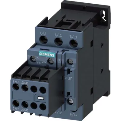 Siemens Leistungsschütz 3RT2027-1AP04 | 15kW | 400V | 3-polig | 32A | 230V AC | 2S+2Ö | Schraubanschluss
