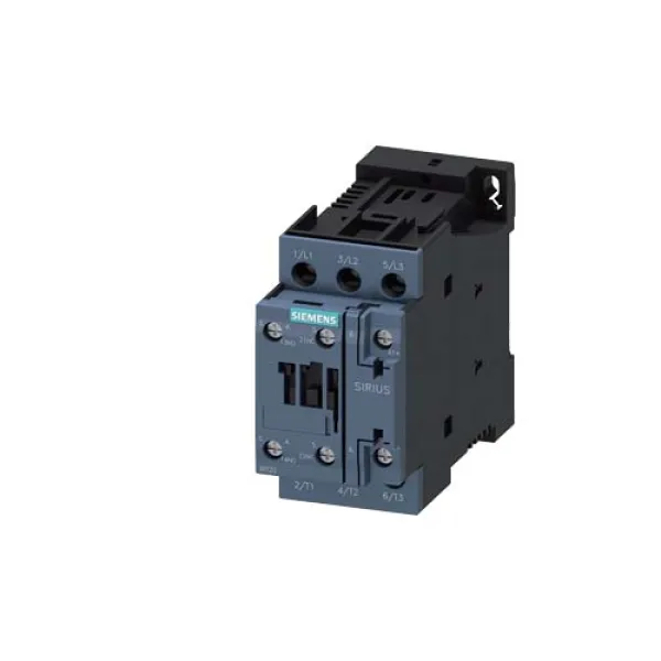 Siemens Leistungsschütz 3RT2027-1BB40 | 15kW | 3-polig | 32A | DC 24V Spule | 1S+1Ö | Baugröße S0 | Schwarz
