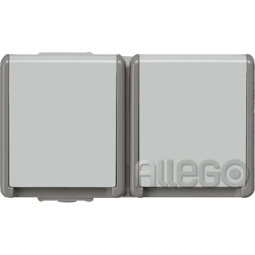 Bild: Siemens IS Schuko-Dose 2f.w Klappd.AP Delta Fläche,d 5UB4722