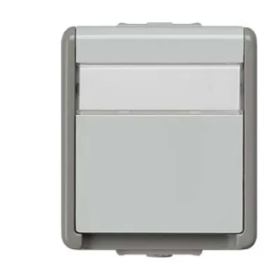 Siemens SCHUKO-Steckdose 5UB4713 | Aufputz IP44 | Klappdeckel | Beschriftungsfeld | schraubenlose Klemmen | grau