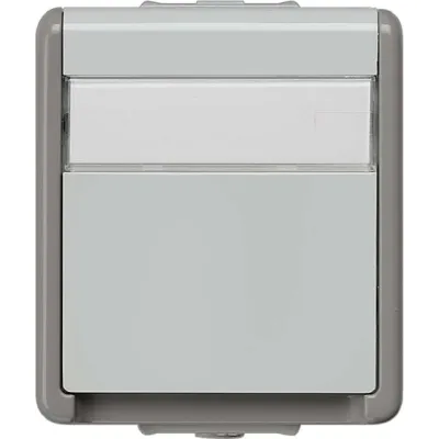 Siemens SCHUKO-Steckdose 5UB4713 | Aufputz IP44 | Klappdeckel | Beschriftungsfeld | schraubenlose Klemmen | grau