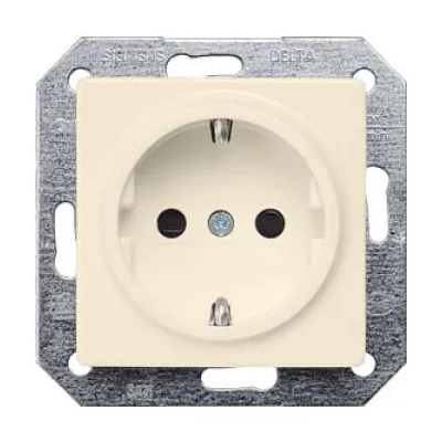 Siemens Schuko Steckdose 5UB1558 | DELTA i-system UP | erhöht. Berührungsschutz | Steckklemme | 16A 250V | elektroweiß