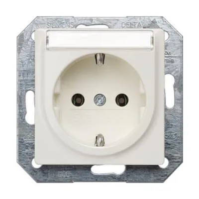 Siemens SCHUKO-Steckdose 5UB1515 | DELTA i-system | Unterputz | schraubenlose Klemmen | 16A | titanweiß