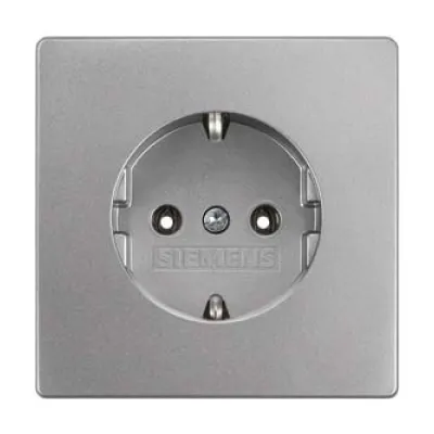 Siemens SCHUKO-Steckdose 5UB1853-1 DELTA style | Unterputz IP20 | 16A 250V | Thermoplast halogenfrei | platinmetallic