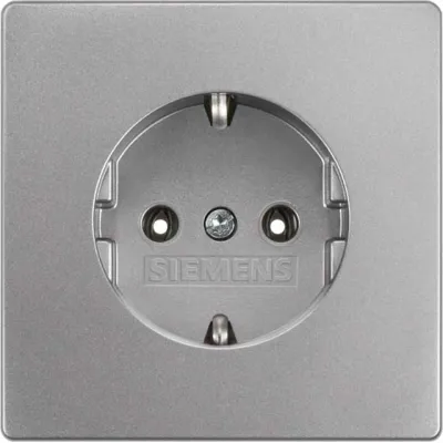 Siemens SCHUKO-Steckdose 5UB1853-1 DELTA style | Unterputz IP20 | 16A 250V | Thermoplast halogenfrei | platinmetallic