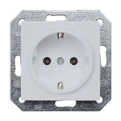 Siemens SCHUKO-Steckdose 5UB1931 DELTA i-system | Unterputz | 16A 250V | Aluminium-Metallic | glänzend