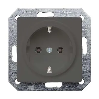 Siemens Schuko-Steckdose 5UB1921 | DELTA i-system | 16A 250V | Unterputz | Steckklemme | Thermoplast | carbon metallic