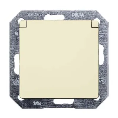 Siemens SCHUKO-Steckdose 5UB1907 | Unterputz | Klappdeckel | schraubenlose Klemmen | 16A 250V | 55x55mm | elektroweiß