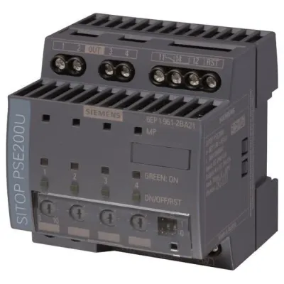 Siemens SITOP PSE200U Selektivitätsmodul | 6EP1961-2BA21 | 24V DC | 4-kanalig | 3-10A | Summenmeldekontakt | 72x80x72mm