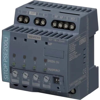 Siemens Selektivitätsmodul SITOP PSE200U 6EP1961-2BA41 | 24V DC | 4-kanalig | 4x10A | einstellbar 3-10A | Statusmeldung