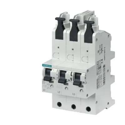 SIEMENS Hauptleitungsschutzschalter | SHU 5SP3863-2 | 3x1-polig | 63A | 400V | selektiv | Auslösecharakteristik E | IP40