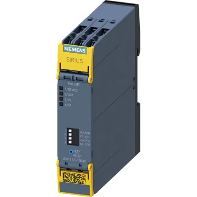 Siemens Sicherheitsschaltgerät 3SK1112-1BB40 | NOT-AUS Grundgerät | 24V DC | 3 Relaisausgänge | SIRIUS | Grau