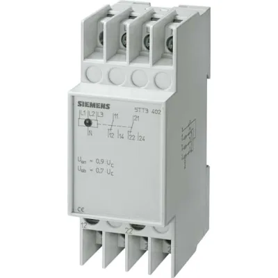 Siemens Spannungsrelais 5TT3403 | 3-Phasen Unterspannungsrelais | AC 230/400V | 2 Wechsler | Schraubanschluss