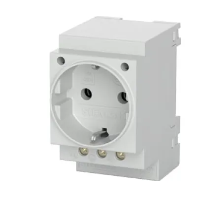 Siemens Steckdose 5TE6800 | SCHUKO | 16A | 230V AC | Hutschiene DIN 60715 | Verteilereinbau | 2,5TE | grau