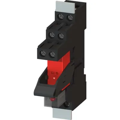 Siemens Steckrelais LZS:RT4B4L24 | 24V DC | 2 Wechsler | LED rot | Sockel logisch getrennt | Schraubanschluss | IP20