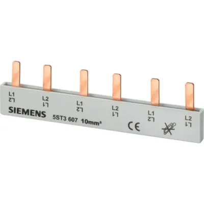 Siemens Stiftsammelschiene 5ST3707 | Phasenschiene 2-polig 16mm² | 1016mm | 65A | berührungssicher | Kupfer