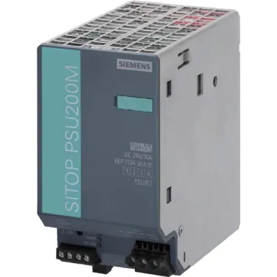 Siemens SITOP PSU200M 6EP1334-3BA10 | Stromversorgung 24V DC 10A | Hutschiene | 240W | regelbar | Power-Boost | IP20