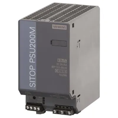 Siemens SITOP PSU200M 6EP1333-3BA10 | 24V DC 5A | 1/2-phasig | 120W | Hutschiene | IP20 | regelbar
