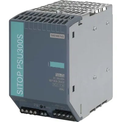 Siemens Stromversorgung SITOP PSU300S 6EP1436-2BA10 | 3-phasig | 24V DC 20A | 480W | Hutschiene | AC 400-500V | IP20