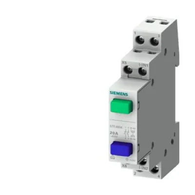 Siemens Taster 5TE4800 | REG 1S/1Ö | 20A | 230V AC | Hutschiene | ohne Rastfunktion | 1 TE | grau
