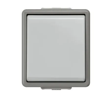 Siemens Taster 5TD4707 | DELTA fläche | Aufputz Einzeltaster | Wechsler | IP44 Feuchtraum | 230V 10A | grau