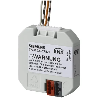 Siemens I/O-Tasterschnittstelle UP 220/21 | 5WG1220-2AB21 | KNX Binäreingang | 2-fach | Unterputz | IP20