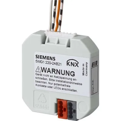 Siemens I/O-Tasterschnittstelle UP 220/21 | 5WG1220-2AB21 | KNX Binäreingang | 2-fach | Unterputz | IP20