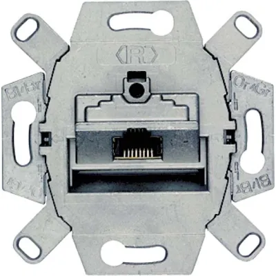 Siemens Anschlussdose UAE IAE 1-fach 5TG2026-1 | RJ45 Cat.6E | geschirmt | Unterputz | LSA-Plus | Metall | IP20