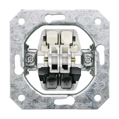 Siemens Jalousieschalter-Einsatz 5TA2154 | UP | 2-polig | Wippe | IP20 | halogenfrei | 10A 250V