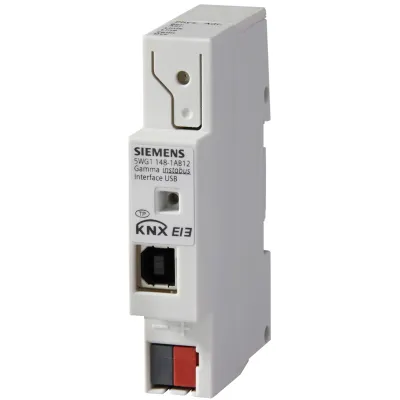 SIEMENS USB-Schnittstelle Gamma Instabus N148/12 5WG1148-1AB12 | KNX REG | galvanisch getrennt | Busankoppler | grau