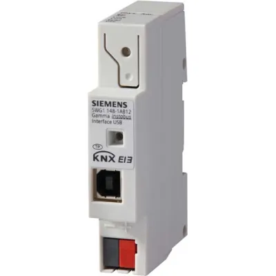 SIEMENS USB-Schnittstelle Gamma Instabus N148/12 5WG1148-1AB12 | KNX REG | galvanisch getrennt | Busankoppler | grau