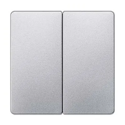 Siemens Wippe 2-fach | DELTA i-system | 55x55mm | Kunststoff | Alu-Metallic glänzend | IP20