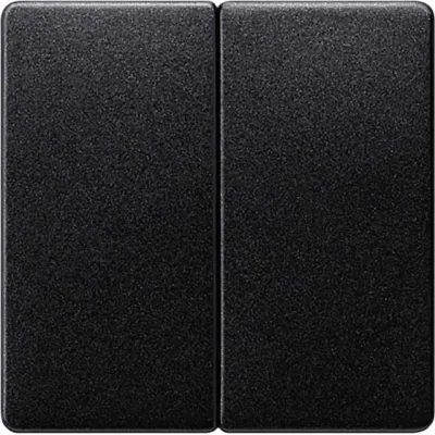 Siemens Wippe 2-fach | Serienschalter | DELTA i-system | Kunststoff glänzend | carbon metallic