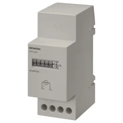 Siemens Betriebsstundenzähler analog 7KT5801 | mechanisch | DIN-Schiene | DC 10-27V | Zählbereich 99999,99h | IP20