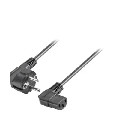 Siemens Netzanschlussleitung 6ES7900-1AA00-0XA0 | Kaltgerätekabel 230V AC | 3 m | abgewinkelte Buchse | schwarz