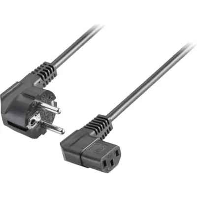 Siemens Netzanschlussleitung 6ES7900-1AA00-0XA0 | Kaltgerätekabel 230V AC | 3 m | abgewinkelte Buchse | schwarz