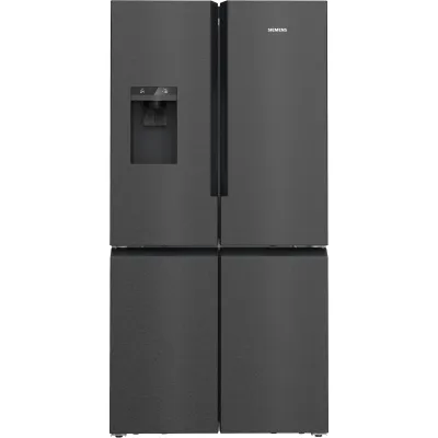 Siemens Kühl-Gefrierkombination KF96DPXEA | French Door | noFrost | Eis-/Wasserspender | Home Connect | Black Steel