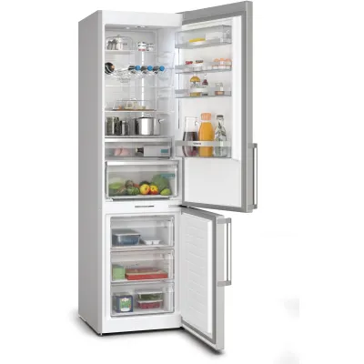 Siemens Kühl-Gefrierkombination KG39NAICT iQ500 | 363l | NoFrost | Home Connect | hyperFresh | Edelstahl | 203x60x66,5cm