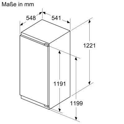 Siemens Einbau-Kühlschrank KI41R2FE0 | 204l | iQ300 | LED-Beleuchtung | freshBox | Flachscharnier | 122cm | E | Weiß